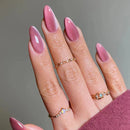 Almondnails Crystal Cat Eye tip press on nails medium, Cat Eye Acrylic Fit Perfectly