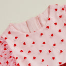 1-5Years Toddler Baby Girls Heart Dress Valentine's Day Princess Party Dress
