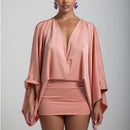 Dresses Woman Spring Solid Elegant Commute Lady Dress Autumn Long Sleeve Satin Mini Dress