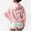 Women's Embroidered Hooded Sweatshirts Long Sleeve Loose Fit Pullover Tops