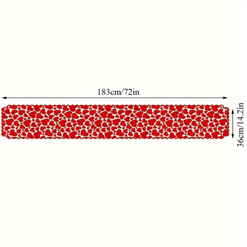 Valentine Heart Table Runner Home Table Decoration Table Runner Valentines Day Table Runner