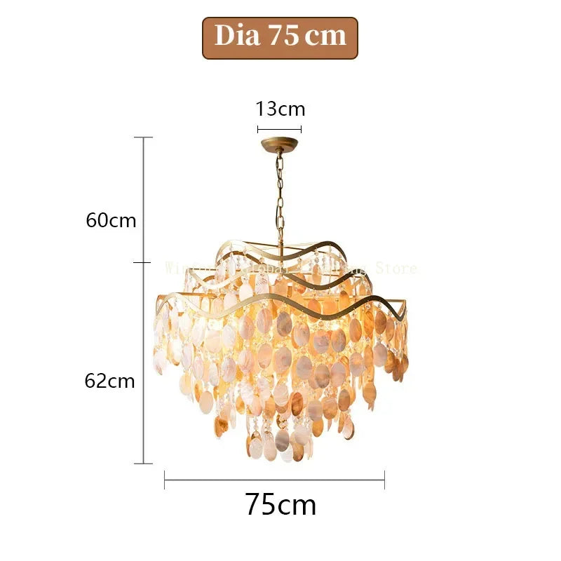 Luxury Chandelier Shell Art Lamp Modern Creative Lamps