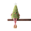 Christmas Decor Cute Plush Christmas Tree Wreath Hanging Leg Doll Hanging Decoration Holiday Party Scene