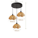 Wicker Petal Pendant Lights Fixtures Home Indoor Decor