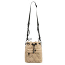 Casual Nylon Padded Women Shoulder Bags Quilted Drawstring Crossbody Bag Vintage Bucket Bag Small Tote Female Purses Winter