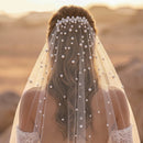 Pearls Luxury Long Wedding Veil Bridal Hair Accessories Wedding