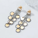 Women Jewelry Geometric Round Tassel Dangling Earrings Holiday Party Accessories Girl Gifts