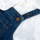 Sweet Outfit for Infant Girl Leisure Suit Baby Spring Boutique Clothing Set Shirt Overalls Set Wear