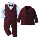 Coat Gentleman Set Boy Children Ball Gown Party Costume Dress Autumn Vest Wedding Suit
