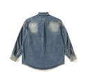 Men Retro Washed Denim Shirt – Casual Streetwear