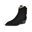 Winter Classic Chelsea Boots for Woman Toe Wedge Heel Ankle Boots Simple Comfortable Boots