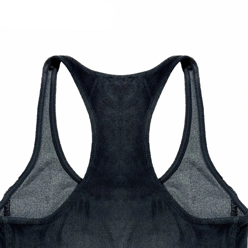 Women Spring Summer Crystal Washed Velvet U-Neck Sleeveless Bodysuit Tank Top