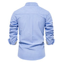 Autumn Cotton Men's Oxford Shirt Long Sleeve Button Down Social Business Casual Shirts for Men