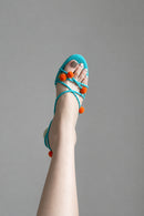 Summer Women's Slippers Niche Strap High Heel Sandals Thin Strap Slipper Flip-Flops Pumps