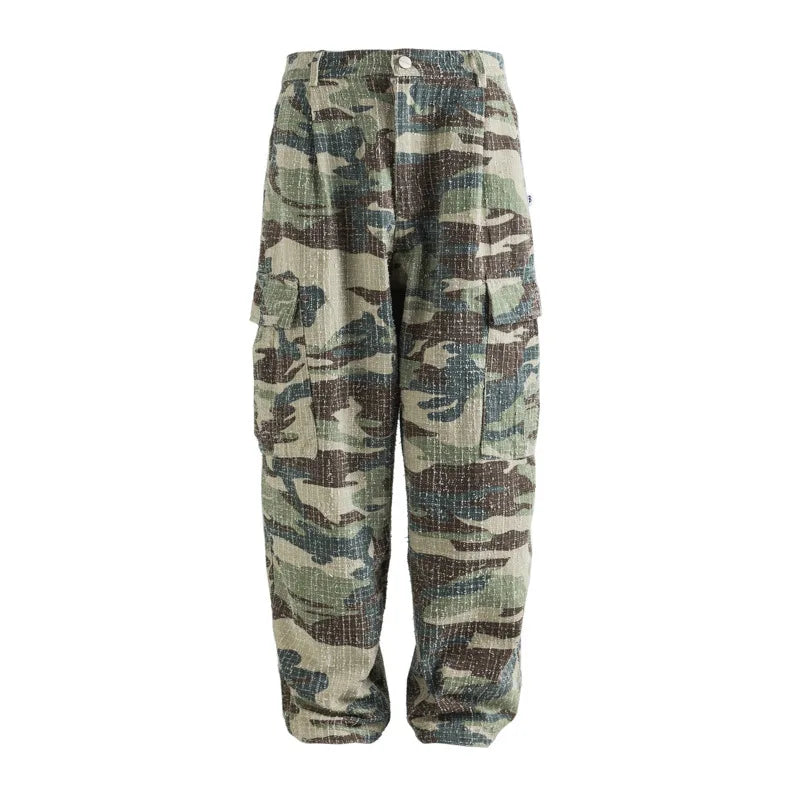 Cotton Camouflage Men Cargo Pants Pocket Design Trousers