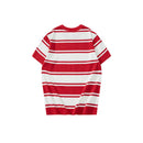 Thick Round Neck Shirt Large Striped Short-sleeved T-shirt Outdoor Clothing