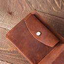 Genuine Leather Fold Men Wallet with Coin Pocket Minimalist Leather Wallet for Men
