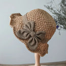 Elegant Sun Hat - Hand Woven with Vintage Ruffles and Bow Foldable Travel Beach Hat