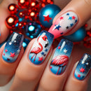 Press-on nail nail art ballet-shaped nail stickers Independence Day nail