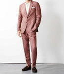 Elegant Men's Suit Blazer Pants Single Breasted Buckle Business Formal