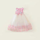 Girls' Summer Mesh Princess Dress Sleeveless Backless Puff Cake Dress Kids Trendy Birthday Outfit