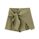 Summer women knot decoration skirt pants