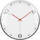 Round wall clock with red and black hands on a white background, brand 'Obroi' visible.