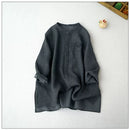 Spring Summer Women Basics Loose Floral Embroidered Comfortable Water Washed Thin Light Shirts/Blouse