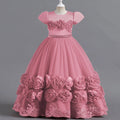 Puffy Flower Girls Dress Children Christmas Costume Kids Pageant Party Bridesmaid Dresses For Girl