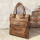 Retro casual soft first layer men handbags outdoor work genuine leather multifunctional shoulder messenger bag