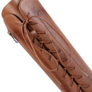 Women's Leather Knee High Boots With Thick Heels Warm Fleece Lining Casual Shoes