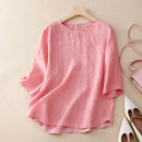 Summer Basic Blouses Casual Loose Top Women Tees
