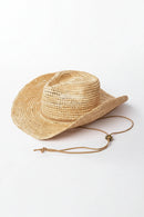 Panama Top Hat Natural Grass Cowboy Hat with Rope Hook Foldable Straw Hat
