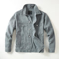 Spring and Autumn Retro Denim Cargo Jacket Men's Washed Casual