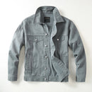 Spring and Autumn Retro Denim Cargo Jacket Men's Washed Casual