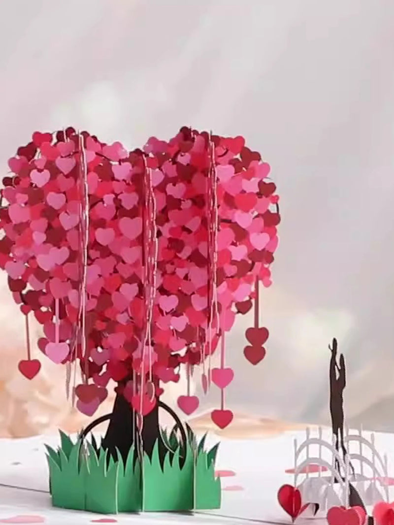 Heart Tree Greeting Card Valentine's Day Cards Valentine's Day Gifts