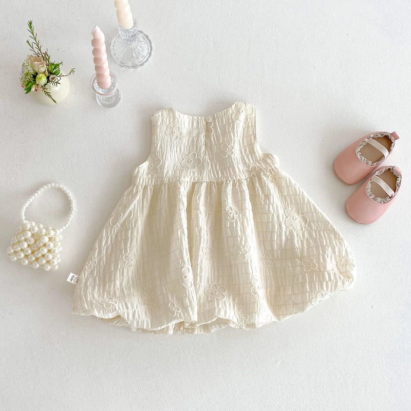 Girls Flower Vest Dress Summer Baby Dress Children Summer Princess Dress