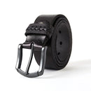 Men Leather Belt Black Pin Buckle Genuine Leather Belt Male Vintage Casual Trouser Belt Real