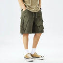 Men's Cargo Shorts Elastic Waist Casual Summer Shorts