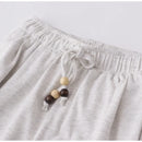 Spring and Autumn Retro Lazy Style Beaded Lace-up Sweatpants Women's Solid Color Loose Casual Elastic Waist Harem Pants