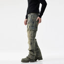 Retro Straight Leg Jeans Men's Autumn Winter Trousers Thickened Cotton Casual