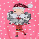 Santa Claus Beading Children's Girls Sweatshirts Cotton Star Toddler Kids Blouse Tops