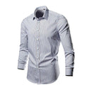 Men Designer Shirts Tees Striped Business Elastic Shirt Man