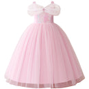 Sleeping Beauty Princess Cosplay Girls Dress Carnival Sequin Party Dress Birthday Wedding Prom Gown