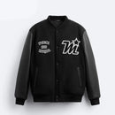 Winter Men's Jacket Vintage Embroidered Baseball Jersey Casual Stylish Snap Button Streetwear Bomber Jackets