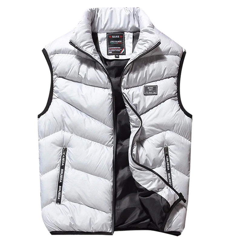 Winter Men's Padded Vest Coats Casual Outdoor Thick Warm Windbreaker Sleevless Jackets Men Hunting Workwear Vests Male Clothing