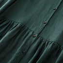 Spring Autumn Cotton Vintage Dresses For Women Casual Elegant Dress