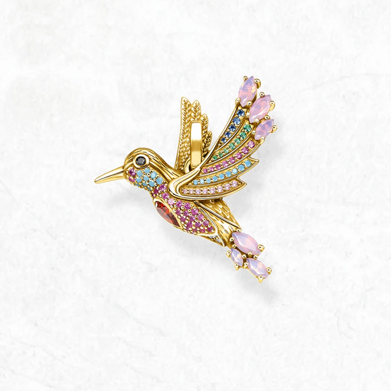 Pendants Golden Hummingbird 925 Sterling Silver Lightness Elegance Gift For Women
