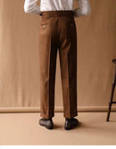 Pants Men Social Trousers Office-trouser Retro Gentlemen Naples Casual Suit Pant Men Straight Dress Pants