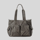 Capacity Tote Bag Multiple Pockets Women Handbags Luxury Soft Leather Shoulder Purses